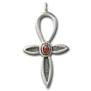 Ankh w/Garnet Pendant