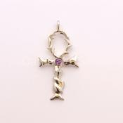 Ankh w/Amethyst Pendant
