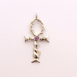 Ankh w/Amethyst Pendant