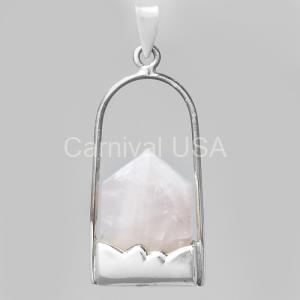 Rose Quartz Arch Pendant