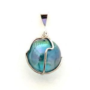 Aqua Aura Ball Pendant