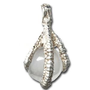 Clear Quartz Claw & Ball Pendant