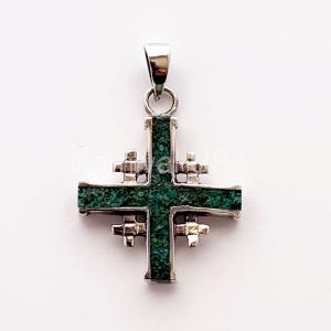 Chrysocolla Cross Pendant
