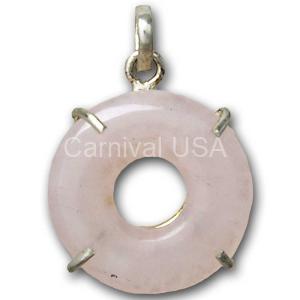 Rose Quartz Donut Pendant