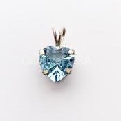 Blue Topaz Heart Pendant
