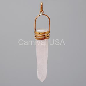 Rose Quartz LG Point Pendant
