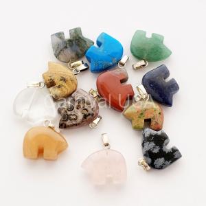 Bear Pendant (12 assorted Stones)