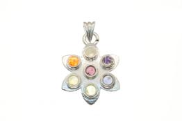 Silver Plated Chakra/Flower Pendant