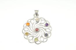 Silver Plated Chakra/Circle Of Life Pendant