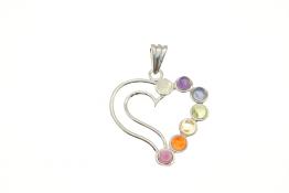 Silver Plated Chakra/Heart Pendant