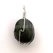 Silver Plated Labradorite Cage Pendant
