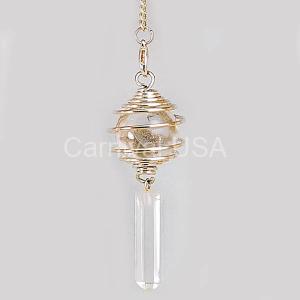Clear Quartz sphere pendulum