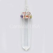 Sterling Silver Quartz/Chakra Pendulum