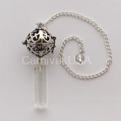 Clear Quartz w/Lapis sphere pendulum