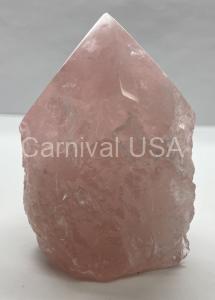 Rose Quartz Point Gem Cut Base