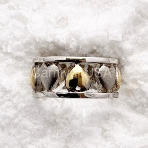 Palladium Heart Ring-7