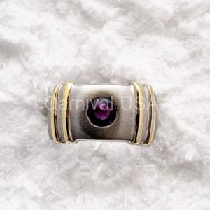 Palladium Amethyst Ring-8