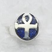 Lapis Ankh Ring-9