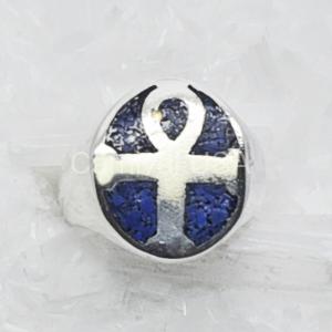 Lapis Ankh Ring-9