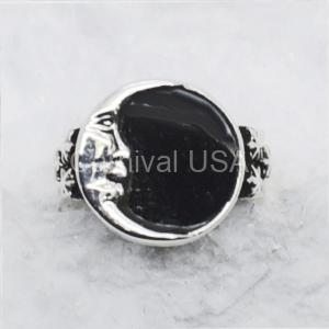 Onyx/Moon/Stars Ring-5