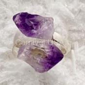 Silver Plated Amethyst Ring