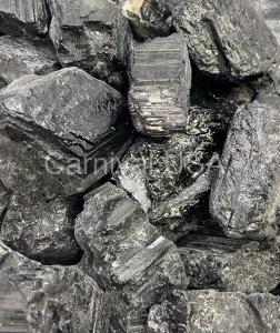 Black Tourmaline Rough Flat