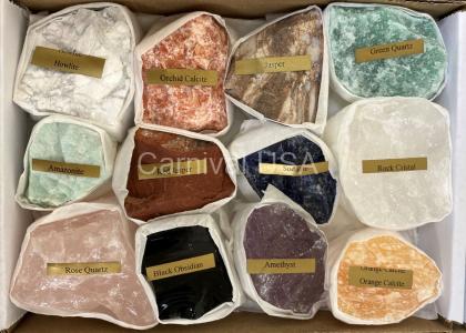 Mixed Rough LG Stones w/ Labels Flat