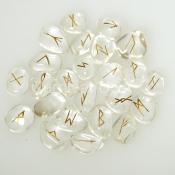 Clear Quartz Rune Set