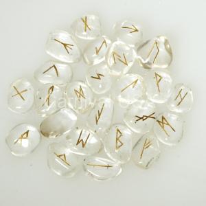 Clear Quartz Rune Set