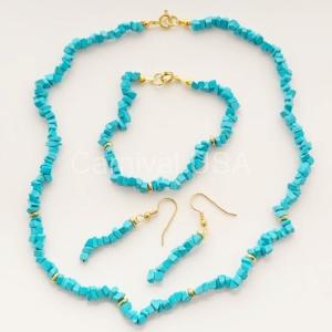 Gold Plated Howlite/Turqouise set