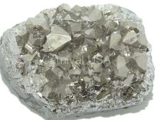 Silver Aura Amethyst Clusters