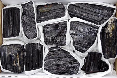 Black tourmaline Logs Flat