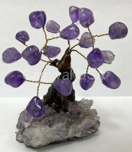 Amethyst Tree Bonsai Clay Trunk SM Size