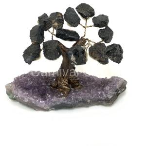 Black Tourmaline Tree Bonsai Clay Trunk