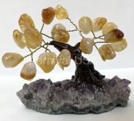 Citrine Tree Bonsai Clay Trunk SM Size