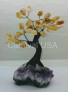 Citrine Tree Bonsai Clay Trunk XLG Size