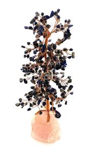 Lapis Tree w/Rose Quartz Base 8