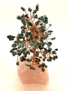 Malachite Tree w/Rose Quartz Base 4.8