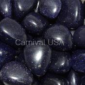 Blue Goldstone Tumbled Stones