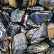 Blue Tiger ’s Eye Tumbled Stones (MED)