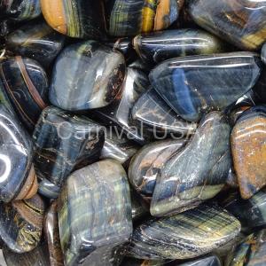 Blue Tiger ’s Eye Tumbled Stones (MED)