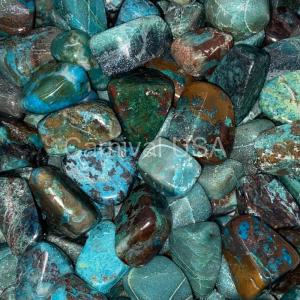 Chrysocolla AA Tumbled Stones Medium