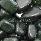 Green Goldstone Tumbled Stones