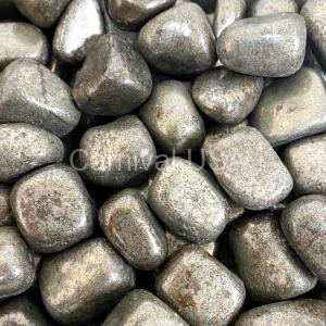 Midnight Pyrite Tumbled Stones