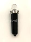 Black Obsidian/Quartz/Skulls Wand