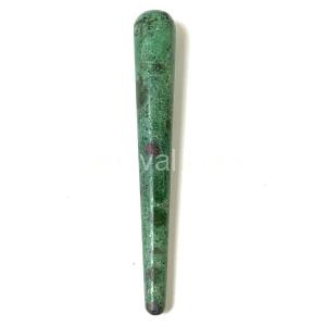 Ruby Zoisite rounded Tapered wand
