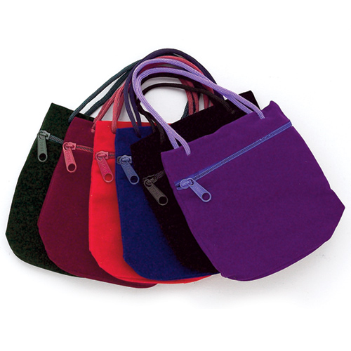 Velour Pouches w/Zipper